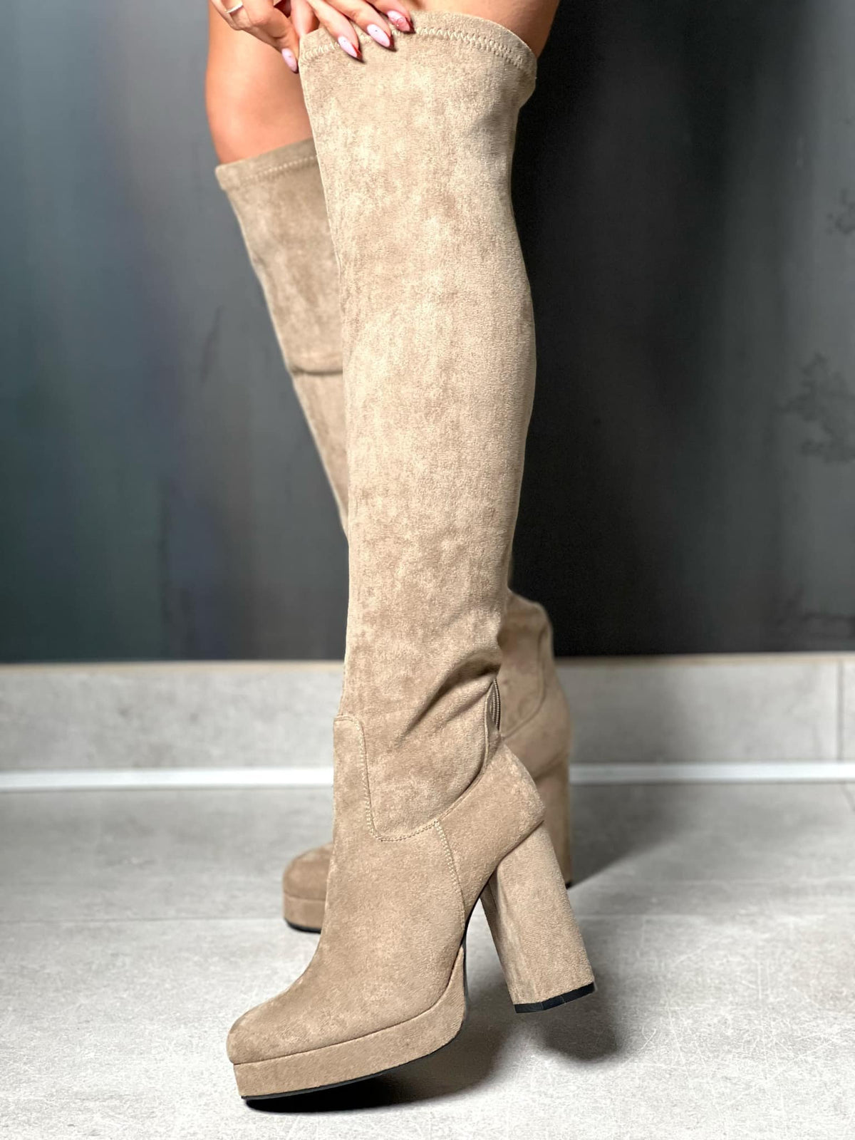 Bottes beige NINA