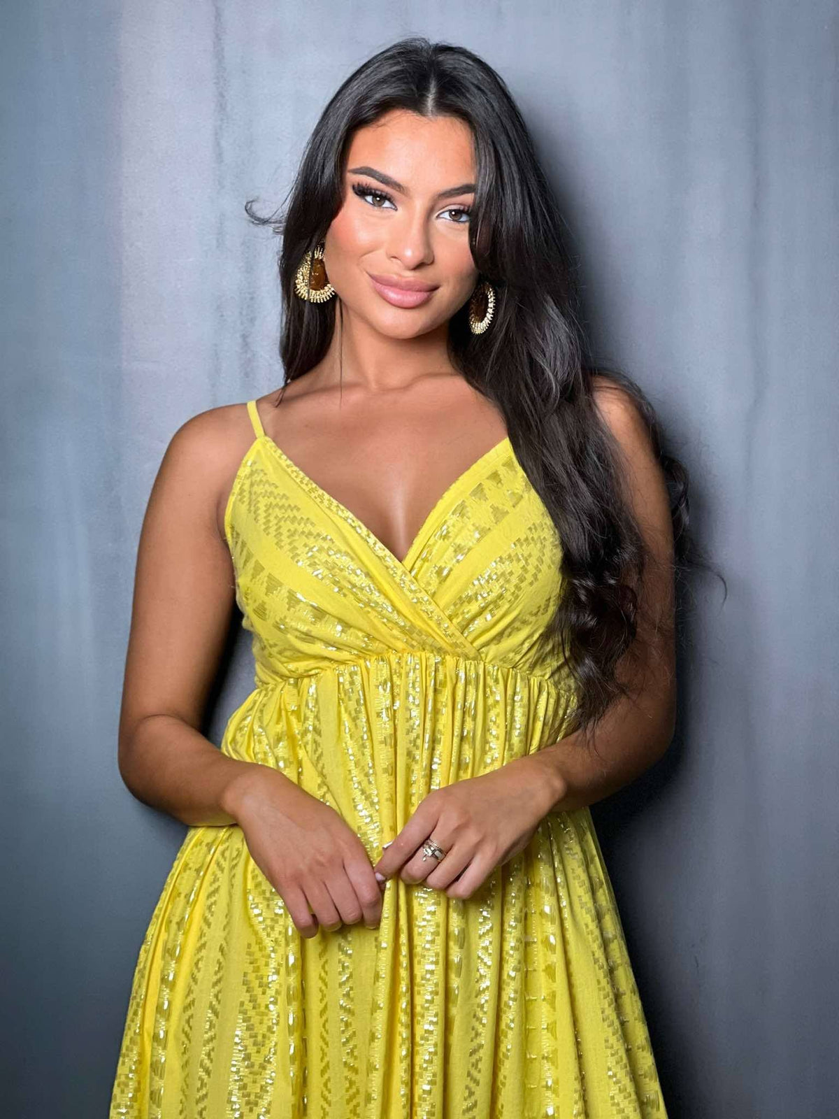 Longue robe jaune SARAH