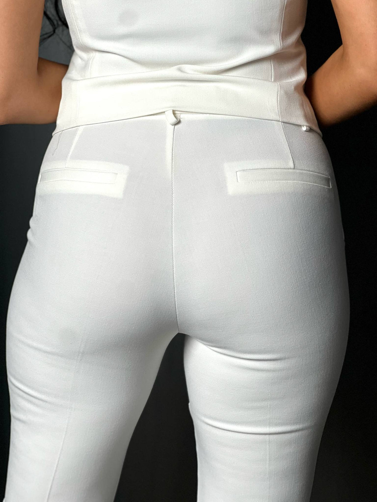 Pantalon tailleur blanc