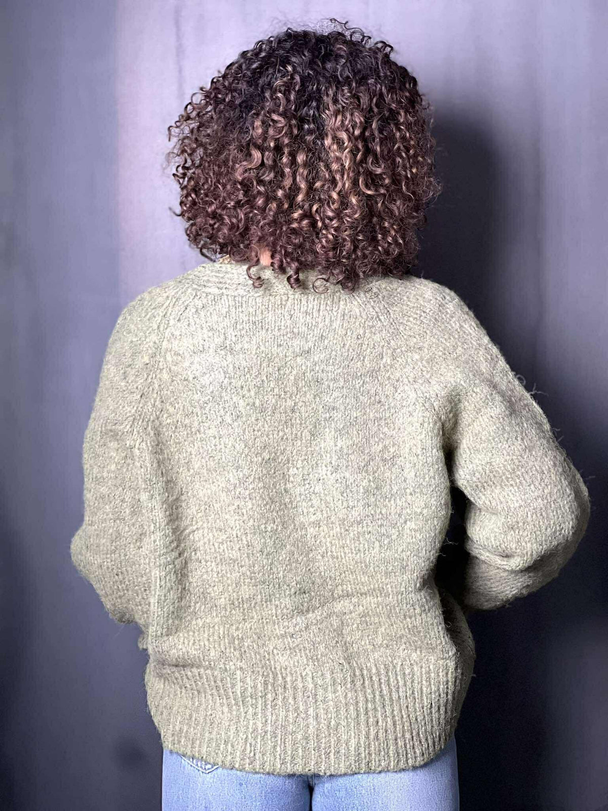 Pull gilet vert