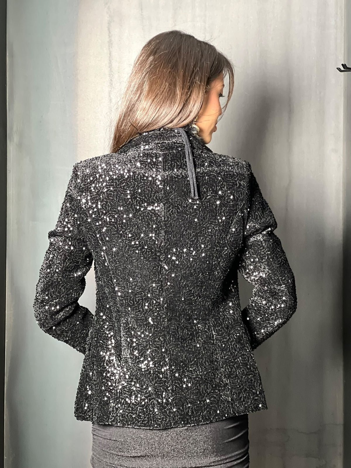 Veste en sequins Noir