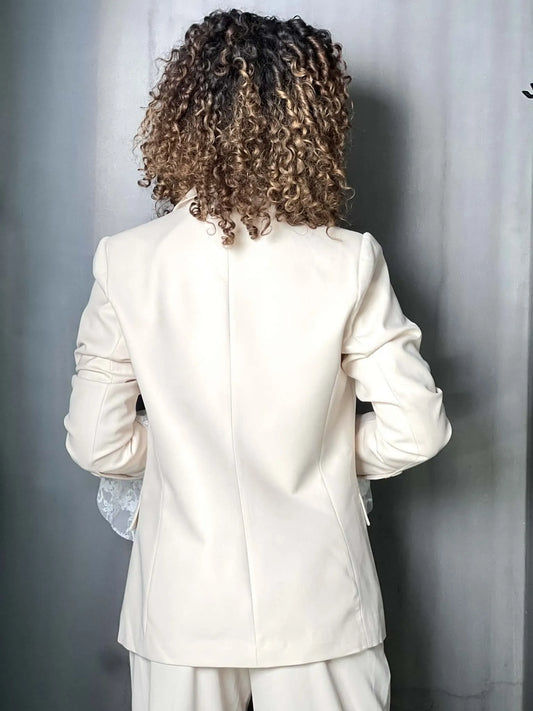 Veste tailleur beige claire