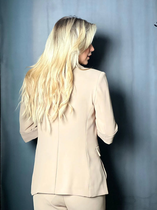 Veste tailleur camel IMPERIAL