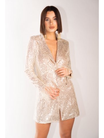 robe tailleur a sequin champagne