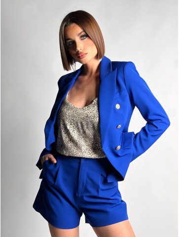 Veste tailleur bleu LUCIA