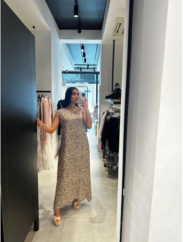 Longue robe léopard TIFFANI