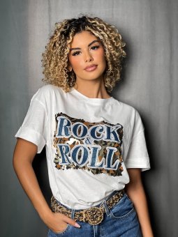 T-shirt blanc ROCK