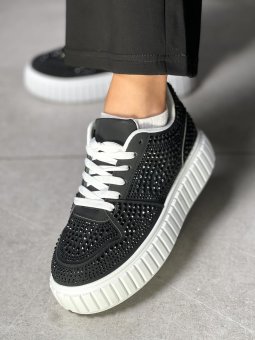 Basket noir en strass