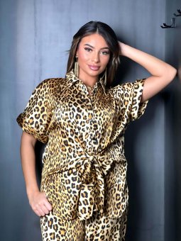 Chemise nouée leopard LOLA...