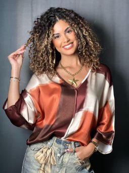 Blouse orangée