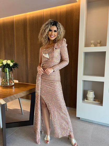Robe de cérémonie à sequins LOUISA