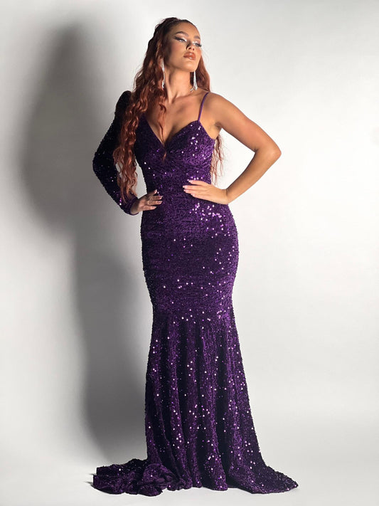 Robe de cérémonie mauve