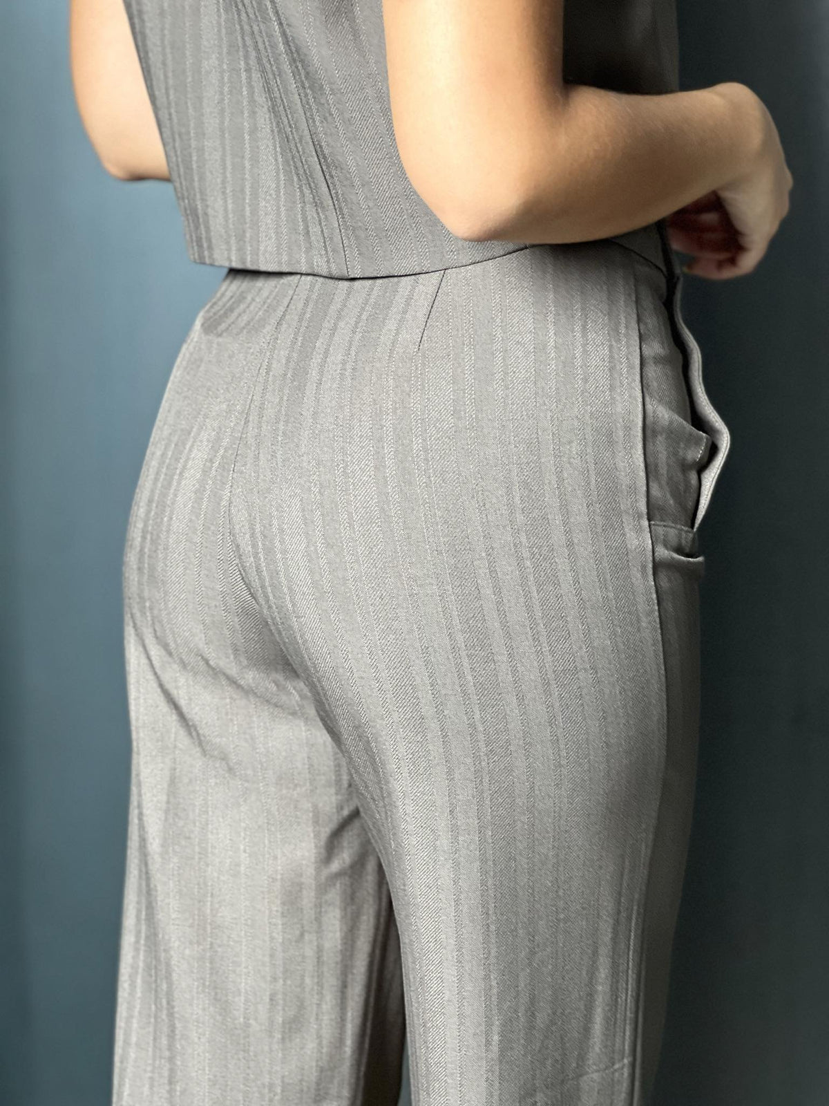 Pantalon tailleur choco