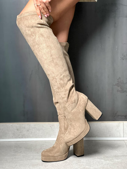 Bottes beige NINA #106666