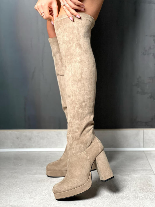 Bottes beige NINA