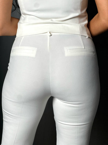 Pantalon tailleur blanc