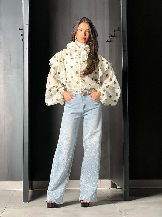 Jeans à strass
