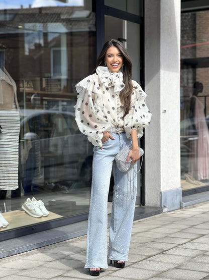 Jeans à strass