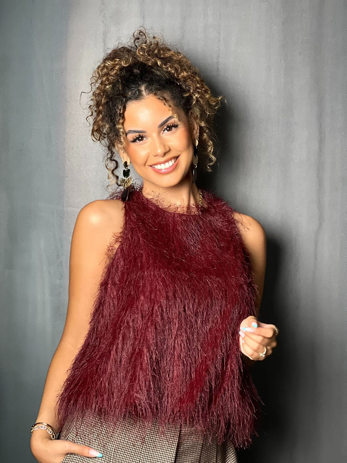 BLOUSE FROUFROU BORDEAUX