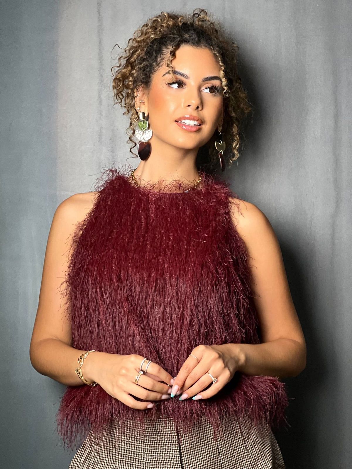 BLOUSE FROUFROU BORDEAUX