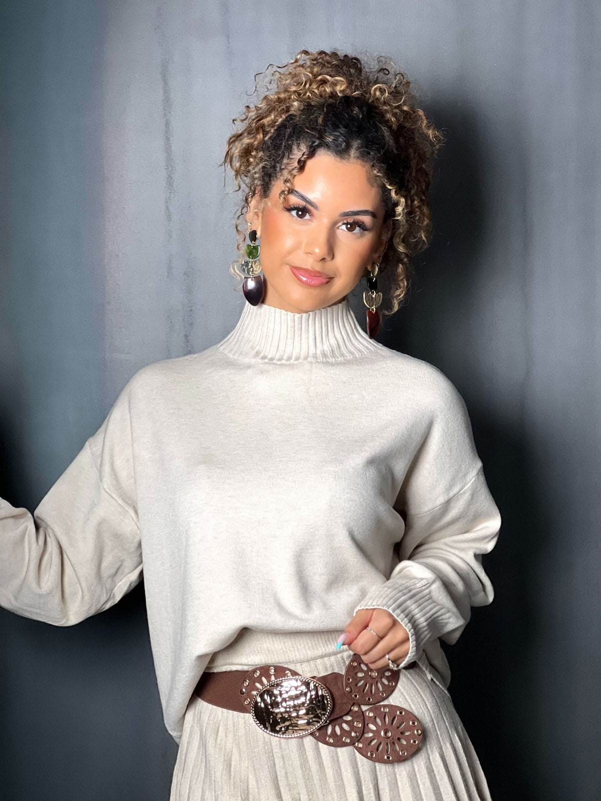 Pull beige #111536