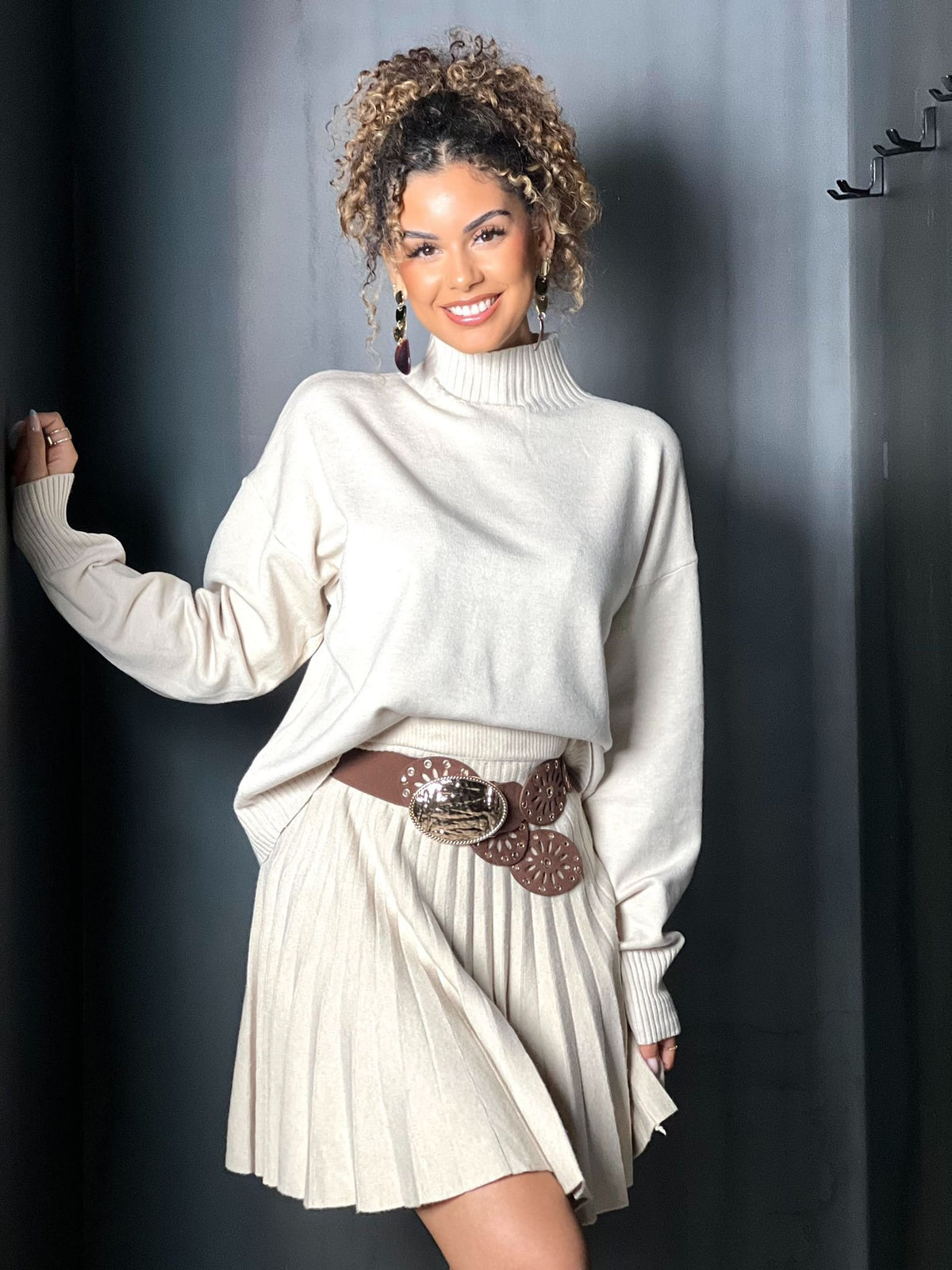 Jupe beige