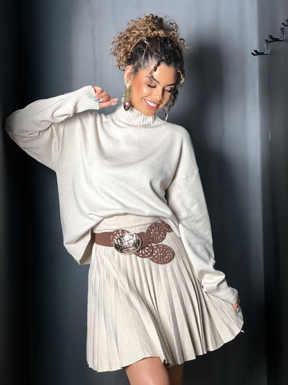 Jupe beige