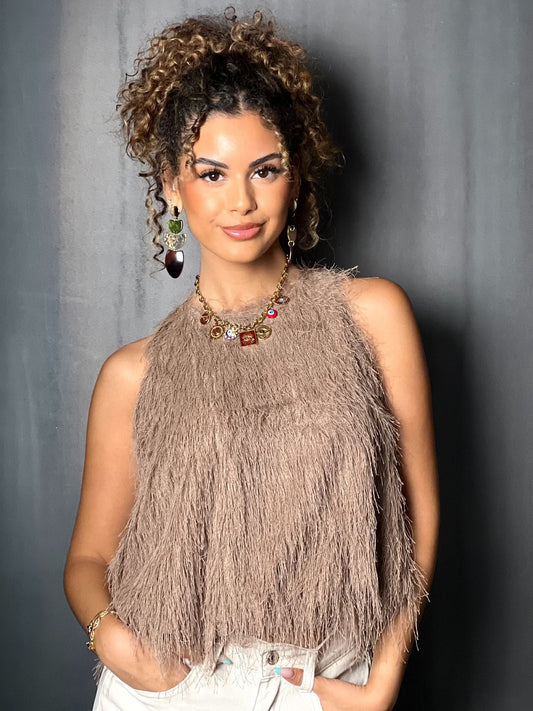 BLOUSE FROUFROU TAUPE #111474