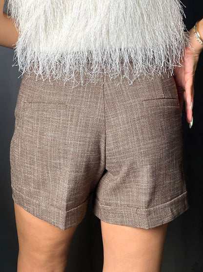 SHORT INES TAUPE