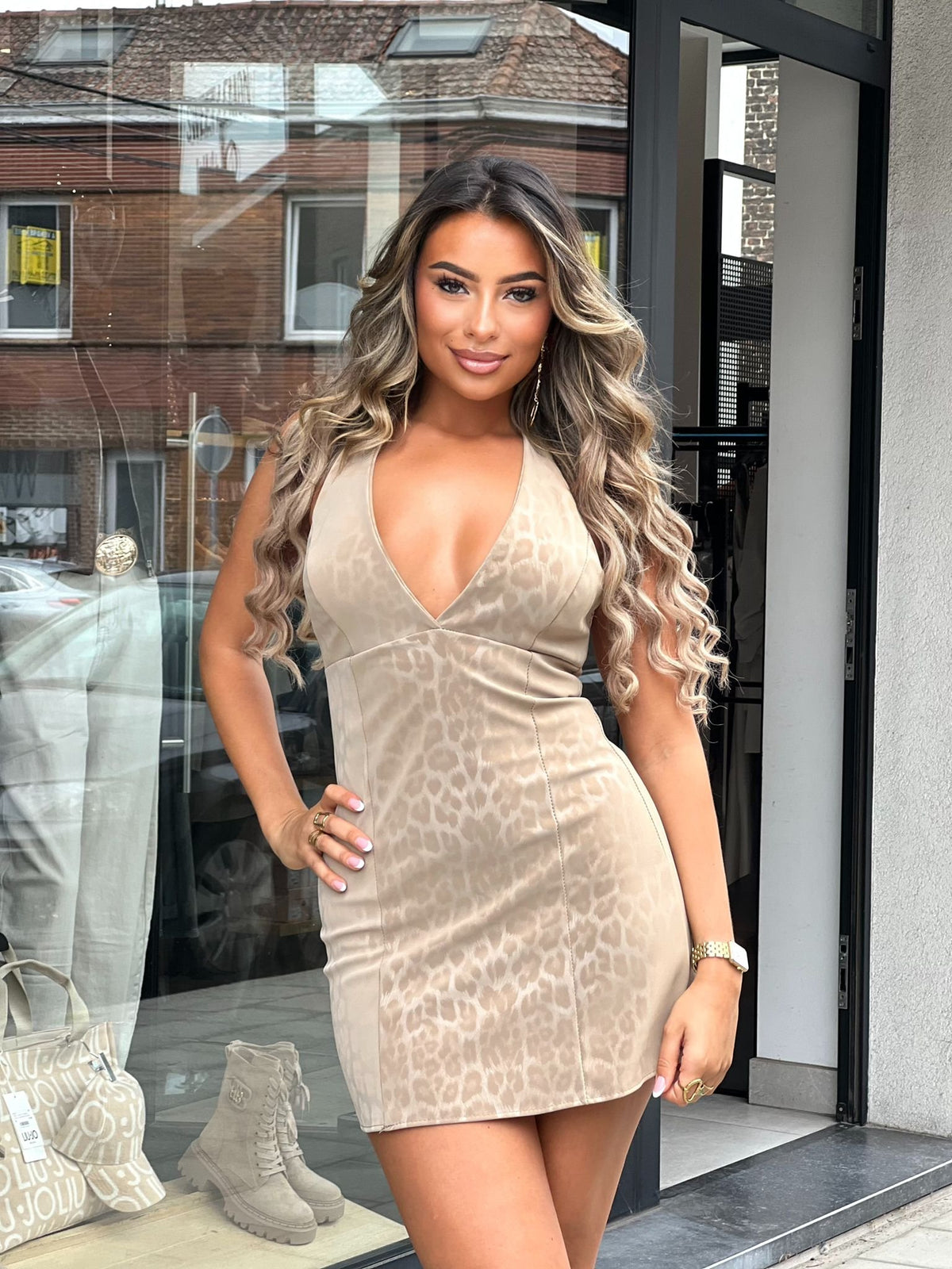 ROBE LEOPARD BEIGE