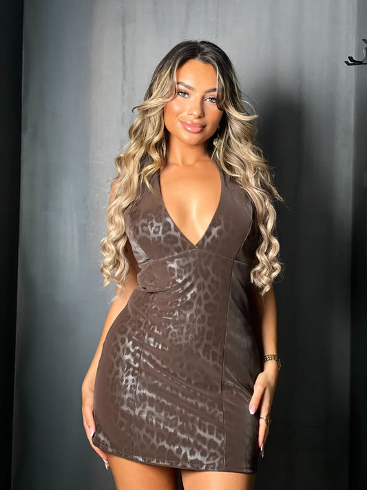 ROBE LEOPARD CHOCO