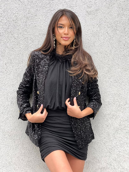 Veste en sequins Noir