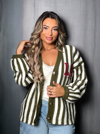 Pull gilet kaki
