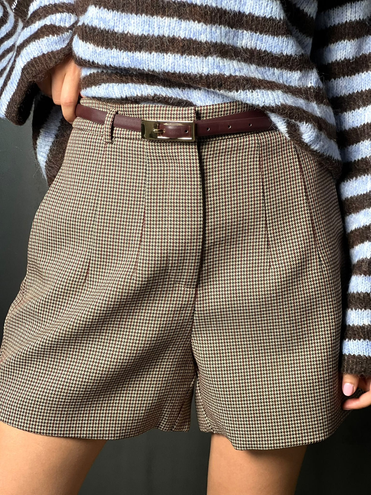 Short à carreau choco