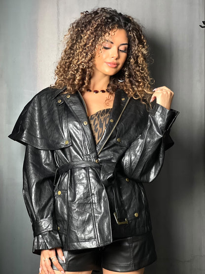VESTE SIMILI NOIR