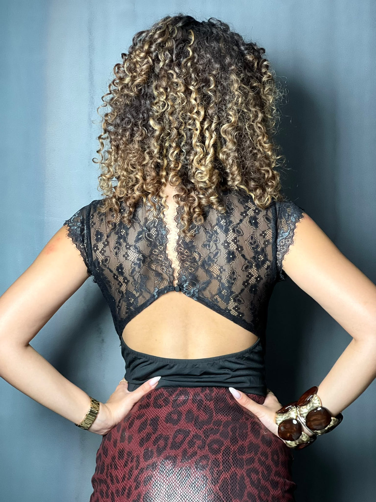 Body dentelle noir