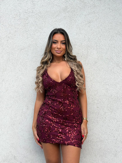 ROBE COURTE SEQUINS