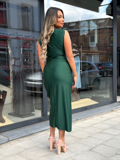 ROBE MOULANTE VERT
