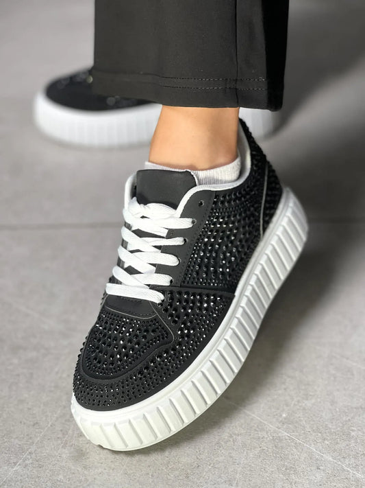 Basket noir en strass