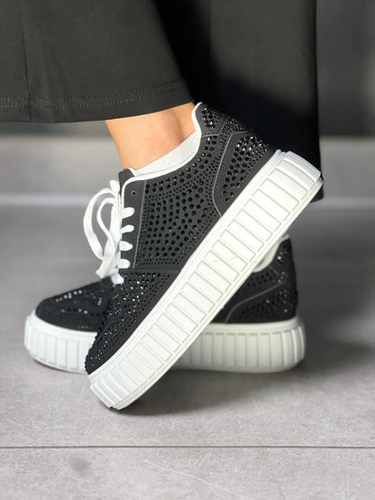 Basket noir en strass