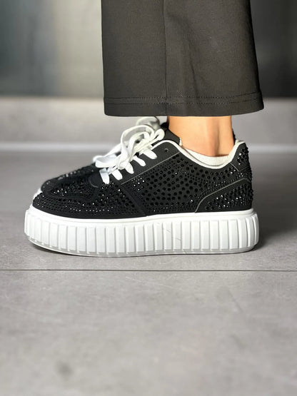 Basket noir en strass