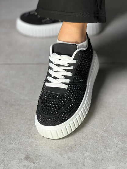 Basket noir en strass