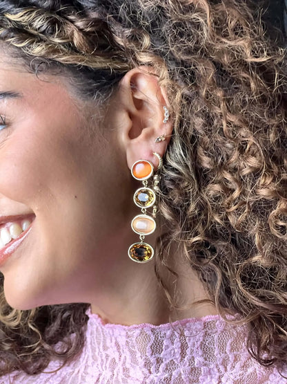 Boucles d'oreilles orange