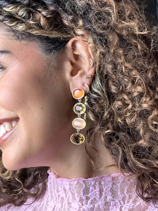 Boucles d'oreilles orange