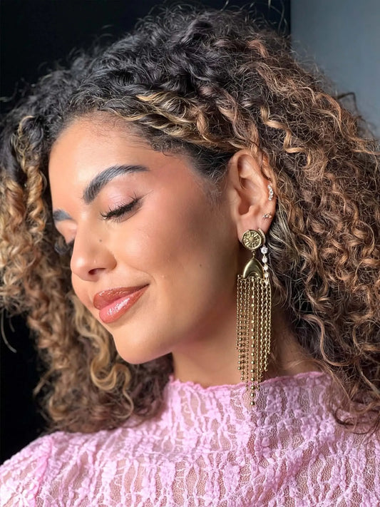 Boucles d'oreilles pendantes or