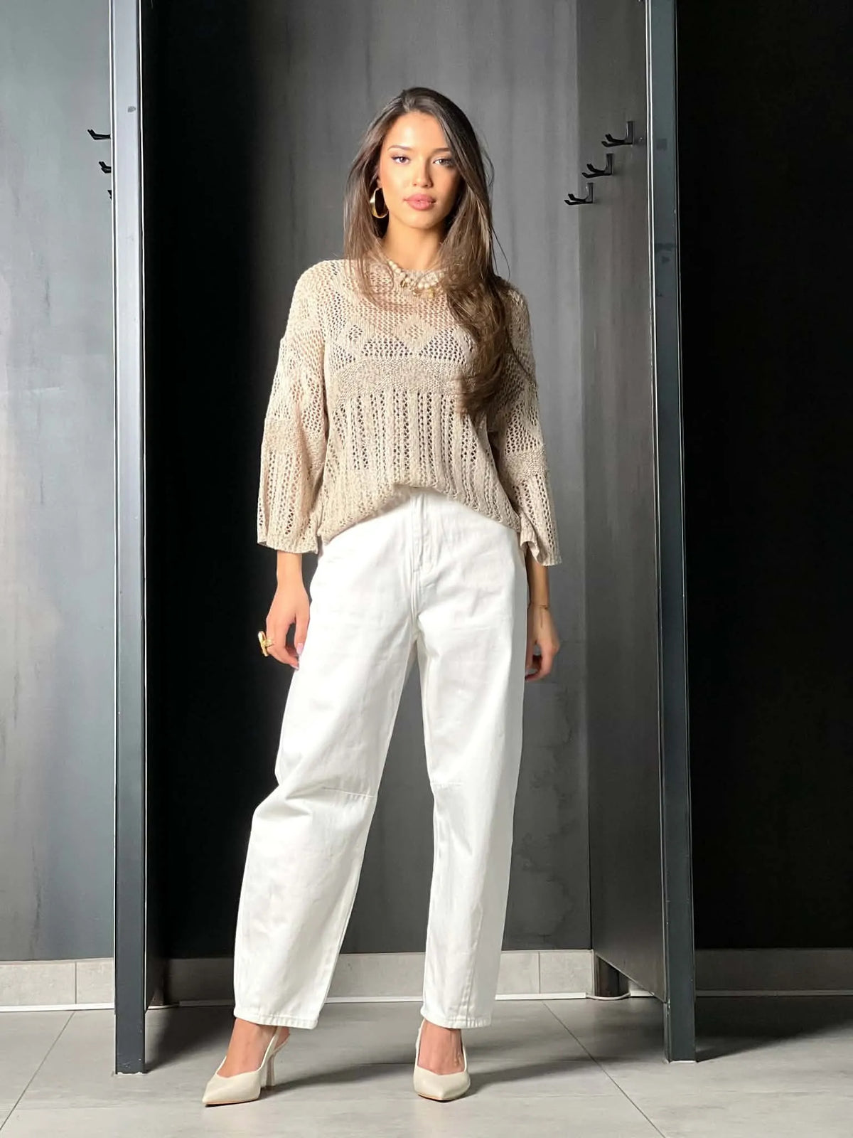 Jeans ballons blanc