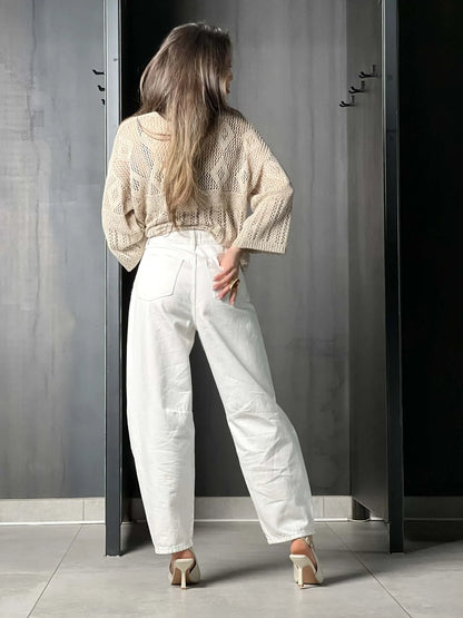 Jeans ballons blanc