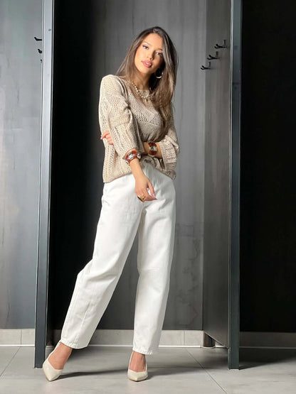 Jeans ballons blanc