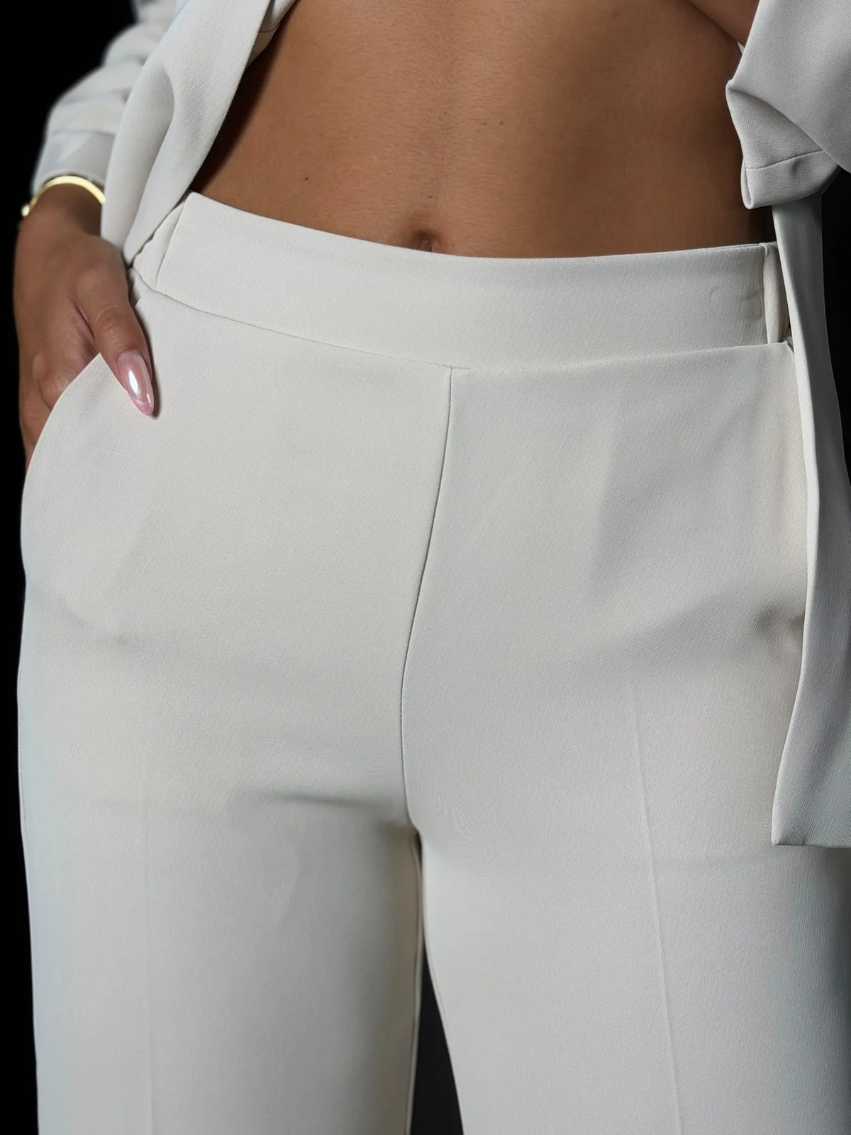 Pantalon tailleur beige IMPERIAL