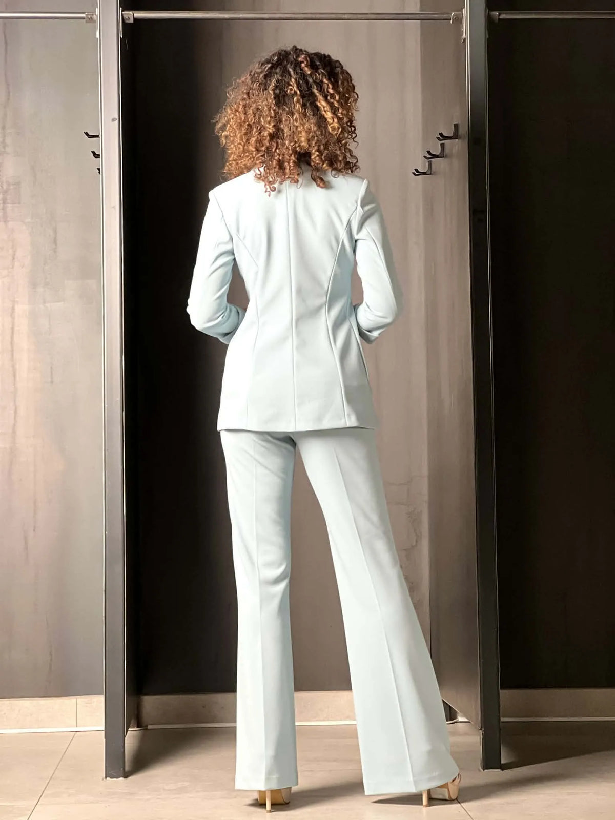 Pantalon tailleur bleu